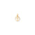 Solid Flat-Backed Cross in Circle for Eternal Life Charm in 10k Yellow Gold