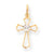 10k Gold Yellow & Rhodium Cross Charm hide-image