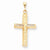 10k Yellow Gold Diamond-cut Cross Pendant, Pendants for Necklace