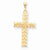 10k Yellow Gold Satin Diamond-cut Nugget Cross Pendant, Pendants for Necklace