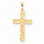 10k Yellow Gold Polished Nugget Cross Pendant, Pendants for Necklace