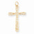 10k Yellow Gold Polished Filigree Cross Pendant, Pendants for Necklace