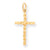 10k Yellow Gold NUGGET CROSS Charm hide-image