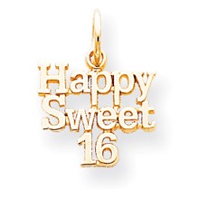 10k Yellow Gold HAPPY SWEET 16 Charm hide-image