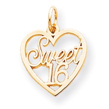 10k Yellow Gold SWEET 16 Charm hide-image