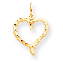 10k Yellow Gold Heart Charm hide-image