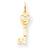 10k Yellow Gold Solid Key Charm hide-image