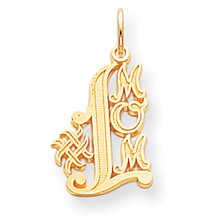 10k Yellow Gold #1 Mom Charm hide-image