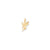 Solid Satin Angel Charm in 10k Yellow Gold