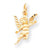 10k Yellow Gold Solid Satin Angel Charm hide-image