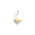 Dolphin Charm in 10k Gold Two-tone