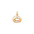 DOLPHIN IN FRAME Charm in 10k Yellow Gold