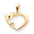 10k Yellow Gold DOLPHIN & HEART Charm hide-image