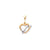Dolphin & Heart Charm in 10k Gold Two-tone