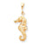 10k Yellow Gold SEA HORSE Charm hide-image
