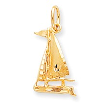 10k Yellow Gold SAILBOAT Charm hide-image