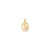 Solid Diamond-cut Horsehead in Horseshoe Charm in 10k Yellow Gold