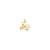 Solid Satin Horsehead with Reins Charm in 10k Yellow Gold