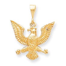 10k Yellow Gold Solid Polished Spread Eagle Charm hide-image