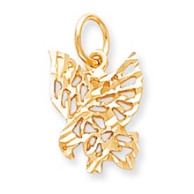 10k Yellow Gold Solid Diamond-cut Eagle Charm hide-image
