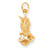 10k Yellow Gold Solid Polished Eagle with Serpent Charm hide-image