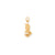 Solid Polished Eagle with Serpent Charm in 10k Yellow Gold