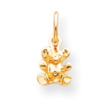 10k Yellow Gold TEDDY BEAR Charm hide-image