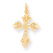 10k Yellow Gold Cross Charm hide-image