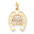 10k Yellow Gold GOOD LUCK HORSESHOE Charm hide-image