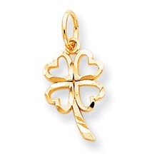 10k Yellow Gold SHAMROCK Charm hide-image