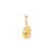 Solid Satin Clowns Head Charm in 10k Yellow Gold
