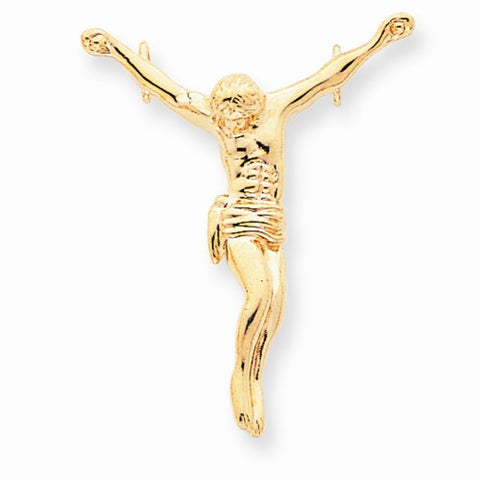 10k Yellow Gold Solid Polished Corpus Pendant, Pendants for Necklace