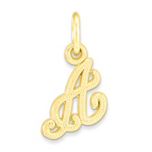 10k Yellow Gold Initial A Charm hide-image