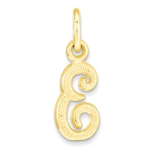 10k Yellow Gold Initial E Charm hide-image