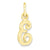 10k Yellow Gold Initial E Charm hide-image