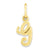 Initial G Charm in 10k Yellow Gold