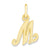 Initial M Charm in 10k Yellow Gold