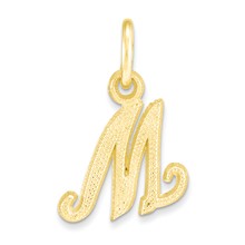 10k Yellow Gold Initial M Charm hide-image