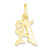 Initial A Charm in 10k Yellow Gold