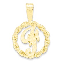 10k Yellow Gold Initial F Charm hide-image