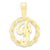 Initial F Charm in 10k Yellow Gold