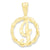 Initial I Charm in 10k Yellow Gold