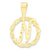 Initial N Charm in 10k Yellow Gold