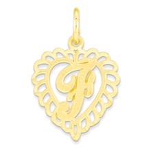 10k Yellow Gold Initial F Charm hide-image