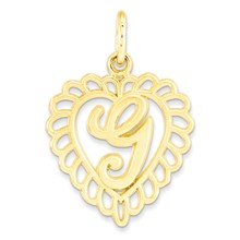 10k Yellow Gold Initial G Charm hide-image