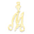 Initial M Charm in 10k Yellow Gold