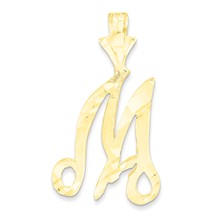 10k Yellow Gold Initial M Charm hide-image