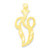 10k Yellow Gold Initial V Charm hide-image