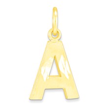 10k Yellow Gold Initial A Charm hide-image