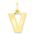 Initial V Charm in 10k Yellow Gold